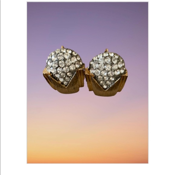 Art Deco style vintage screw back earrings m - Picture 3 of 5